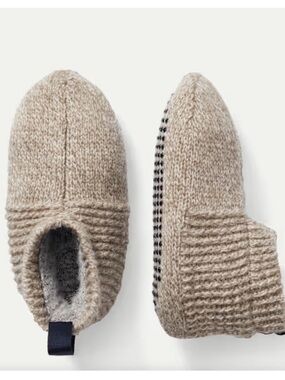 Bombas Toddler Knit Slip-On Slippers Gripper Slipper Taupe Beige Kids New